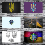Ukraine Trident Flag Banners