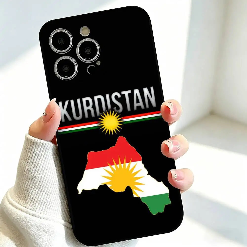 Kurdistan Flag Logo Support Phone Case For iPhones