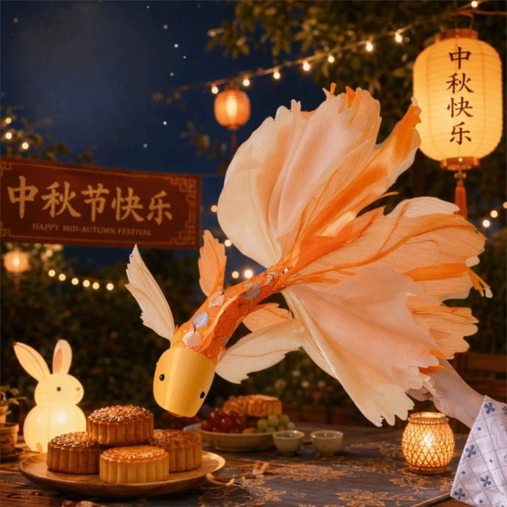 Mid-Autumn Festival Koi Lantern Glowing