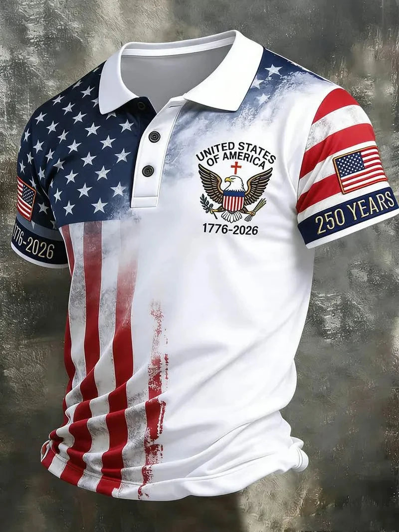Polo Shirt USA Flag