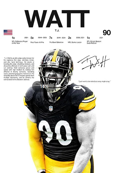 Classic American Football Sports Star Art Poster