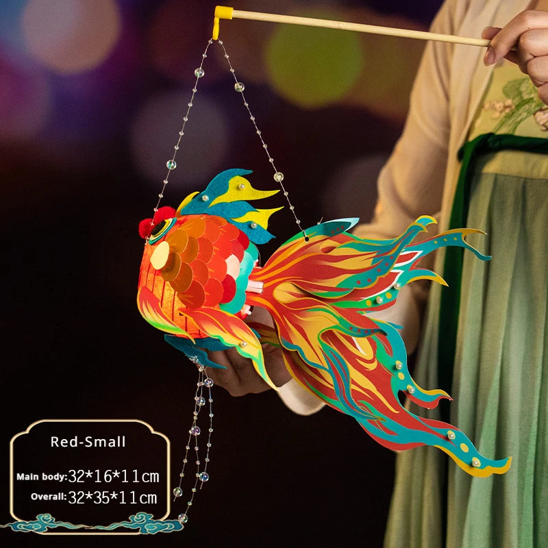 Mid-autumn festival ancient style fish lanterns holiday party decor