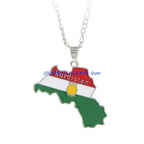 Kurdistan Country Map Flag necklace or keychain