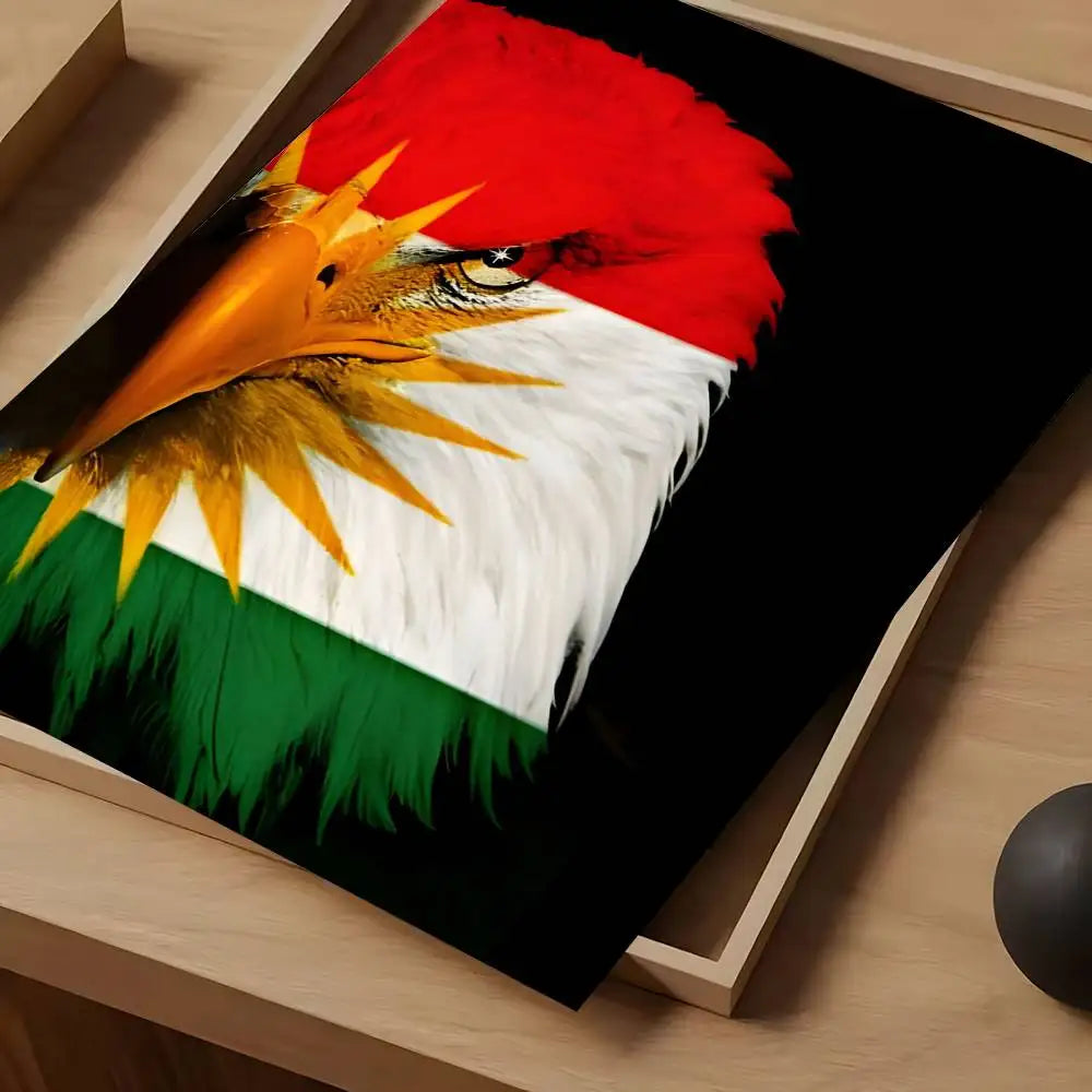 Vintage Waterproof Kurdistan Flag Poster