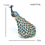 Luxury Peacock Brooches Enamel Bird