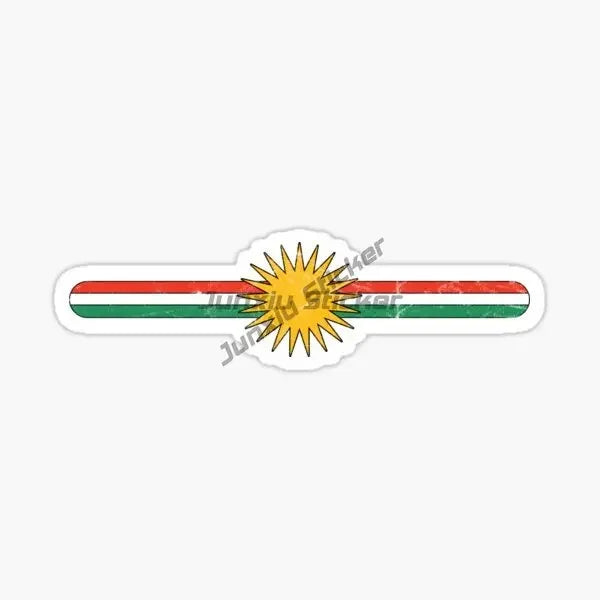 Kurdistan Flag Map Car Stickers