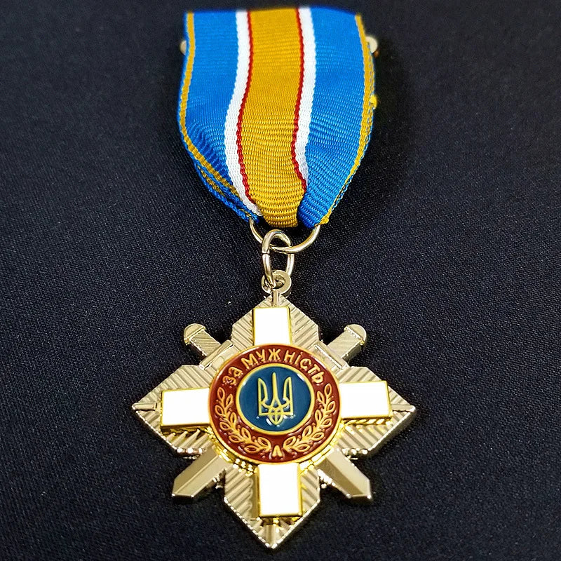Ukraine Cross Metal Badge