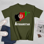 Men Afghan Country Map Tshirt