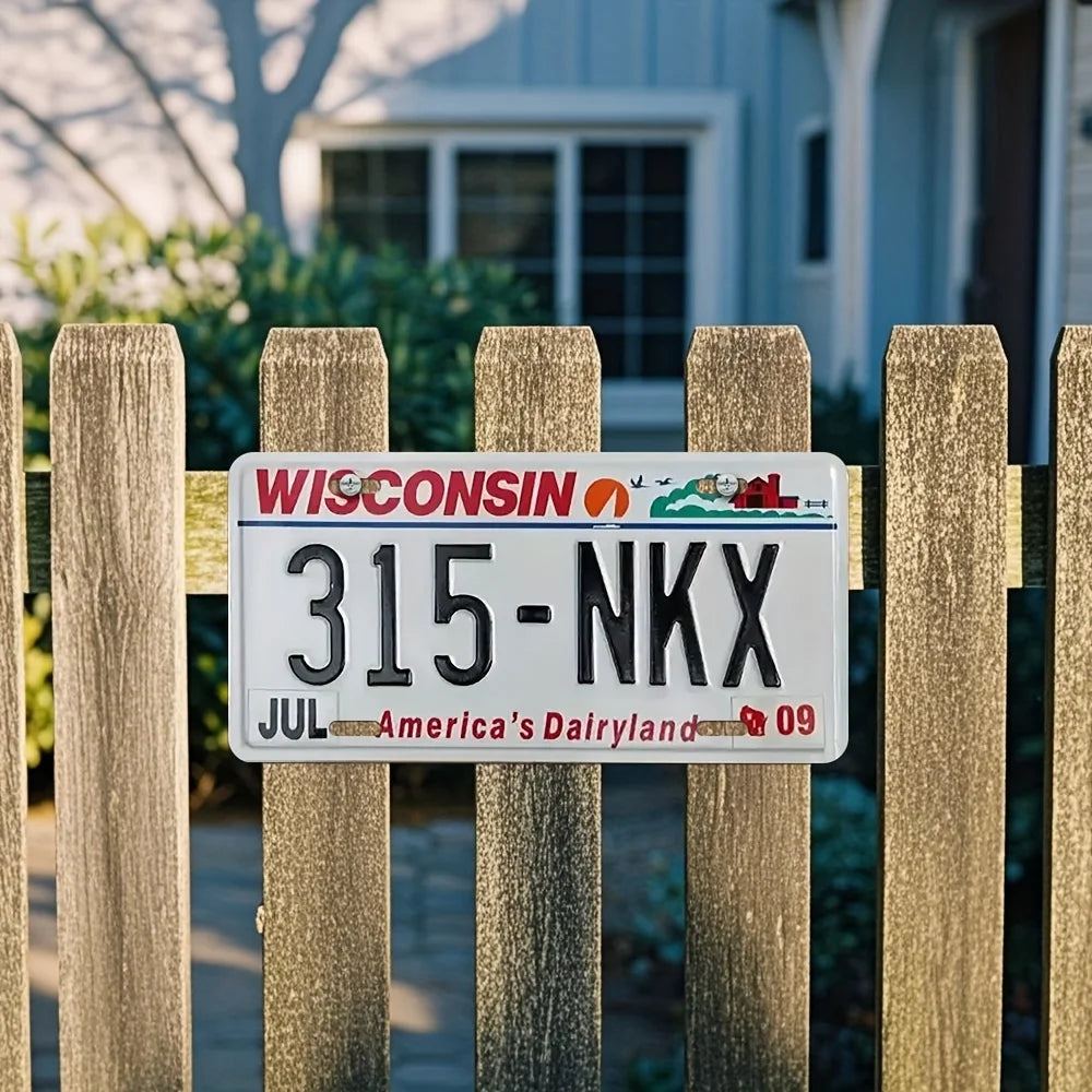 2D Flat, Wisconsin Vintage High-Quality Decorative Sign