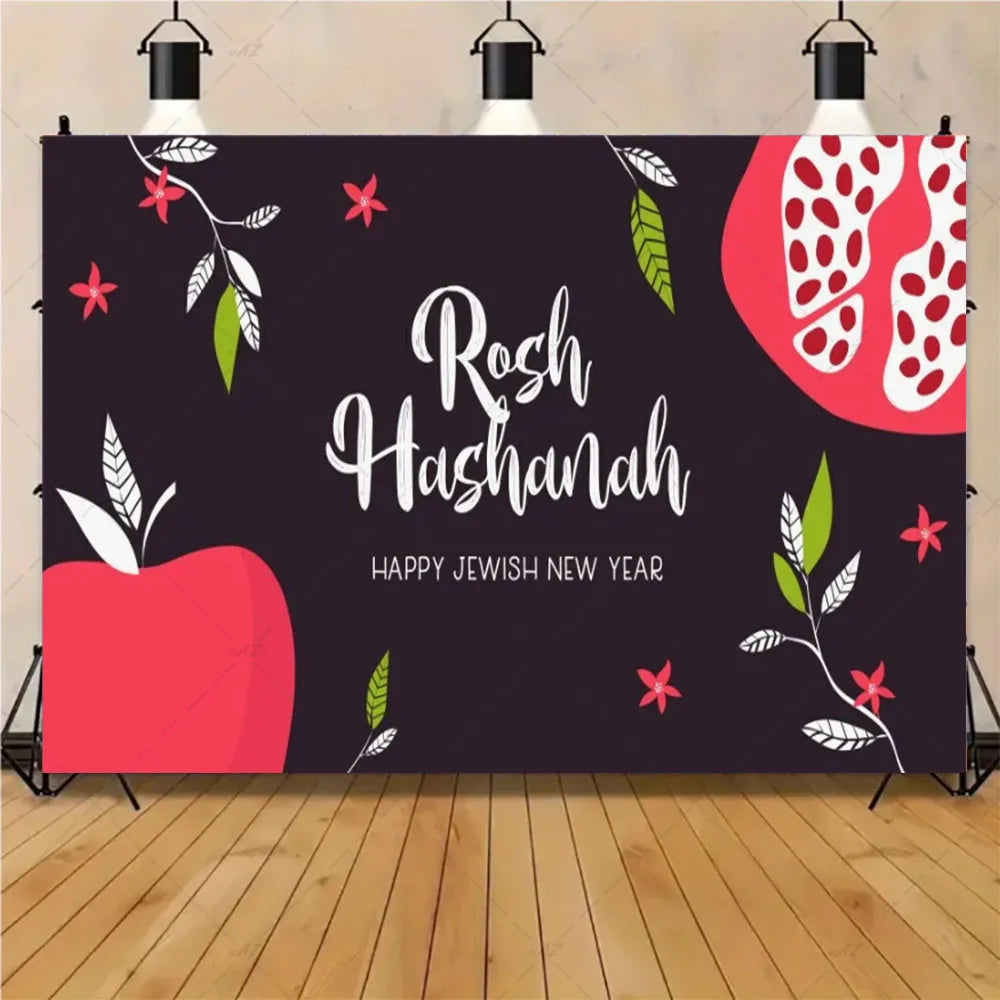 Happy Purim Rosh Hashanah Theme Backdrop Jewish New Year Party