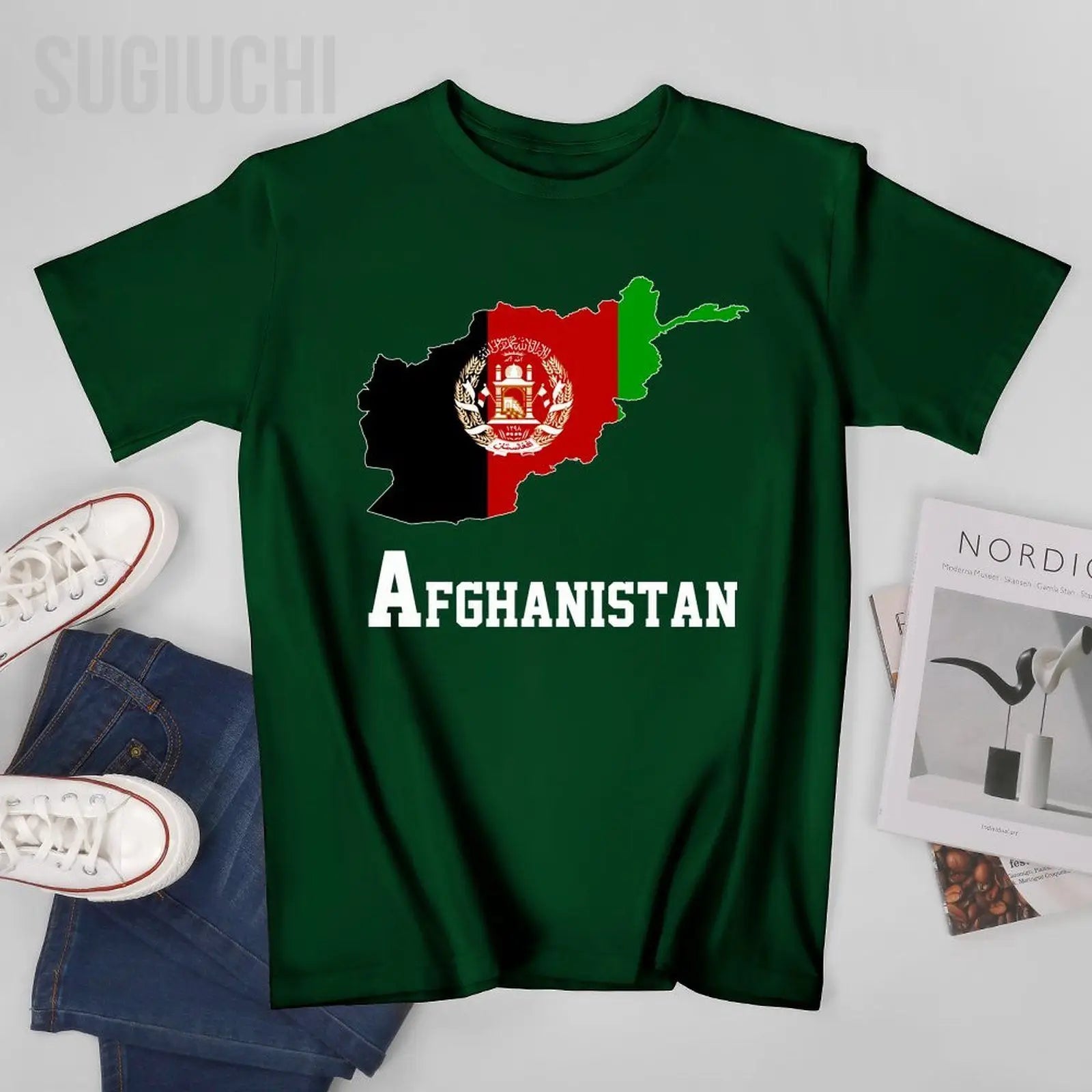 Men Afghan Country Map Tshirt