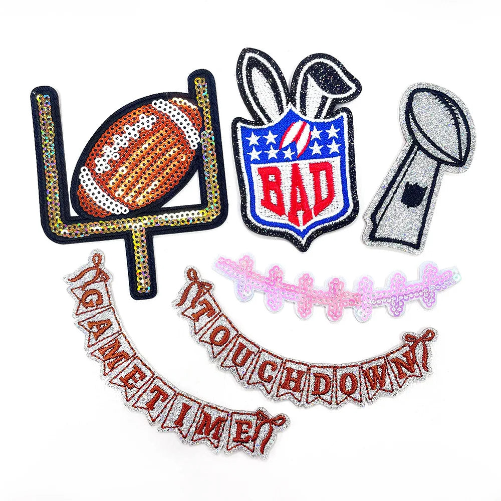 6pcs/set Rugby Ironing Patches