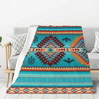 Native American Navajo Boho Aztec Pattern Blanket
