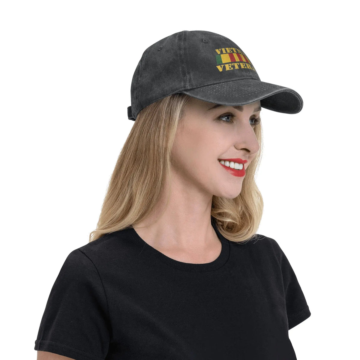 Vintage Veteran Service Medal Baseball Cap