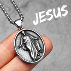 Jesus Heart Cross Necklaces Pendant Chain