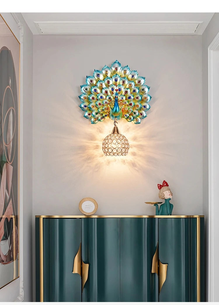 Creative Peacock Wall Lamp