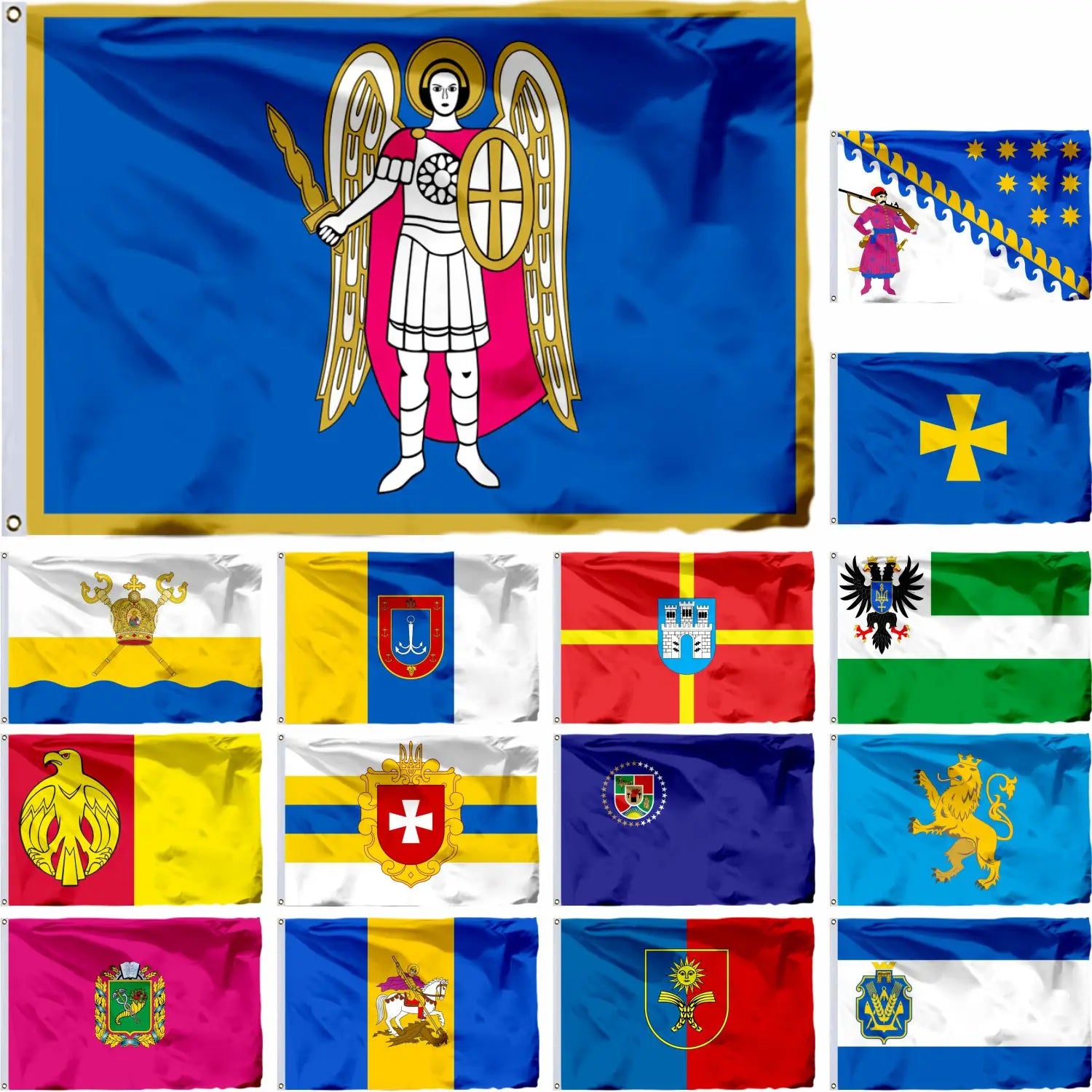 Ukraine Kyiv Kurovskyi State Flag
