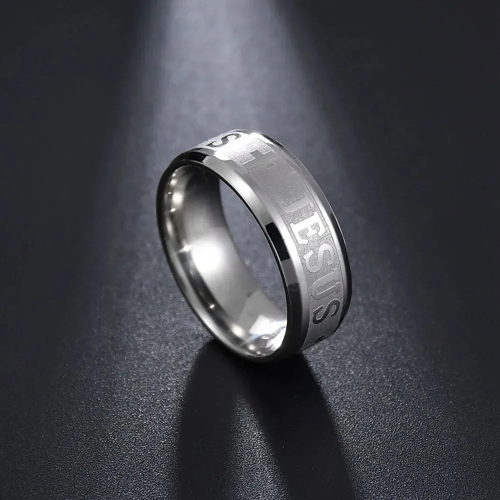 Jesus Cross Ring for Men