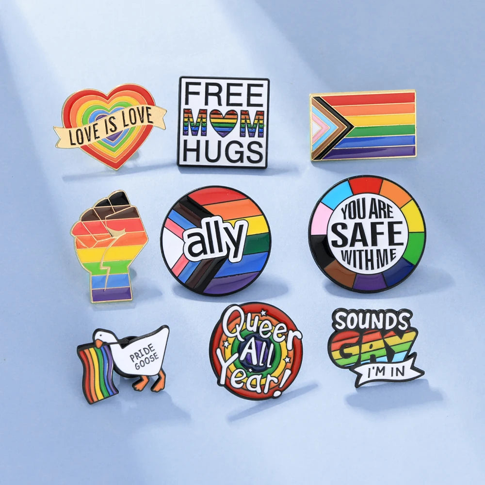 Rainbow Theme Design Love Enamel Brooches Pride To LGBTQ