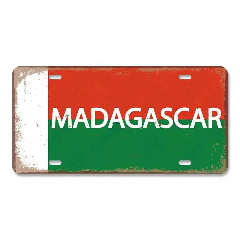 Myanmar Flag Aluminum Sign – Vintage Wall Decor