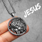 Jesus Heart Cross Necklaces Pendant Chain