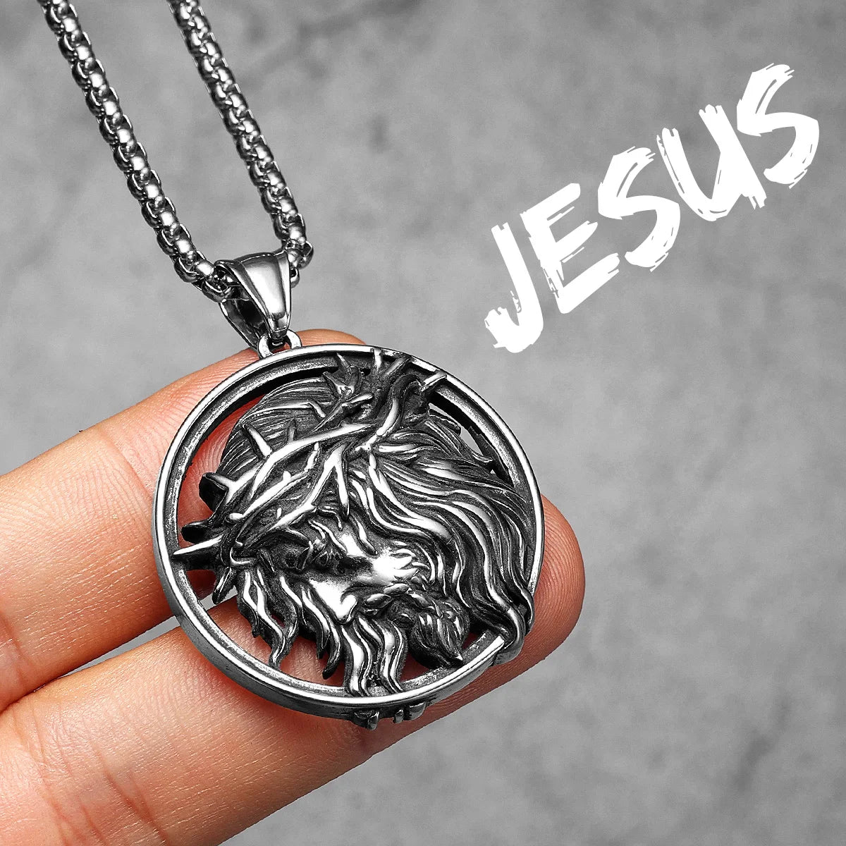 Jesus Heart Cross Necklaces Pendant Chain