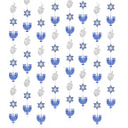 Hanukkah Decorations, Blue Glitter Hanging Banner Hanukkah Party