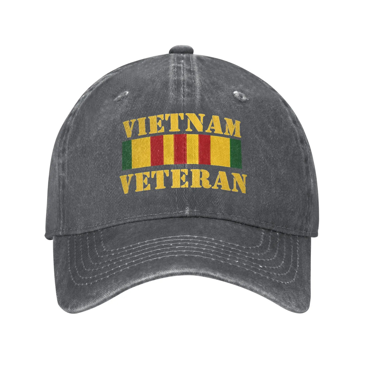 Vintage Veteran Service Medal Baseball Cap