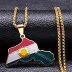 Kurdistan Region Map Necklace