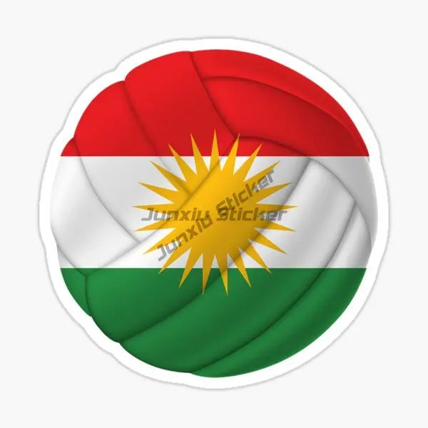 ملصق خريطة كردستان علم وشعار وطني للأكراد للسيارة والدراجة النارية، خريطة علم من الفينيل PVC، لاصق لتزيين الجدران الخارجية قابل للتخصيص