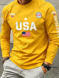 USA Flag Long Sleeve T-shirt