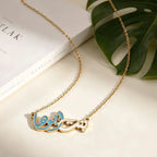 Enamel Arabic Necklace