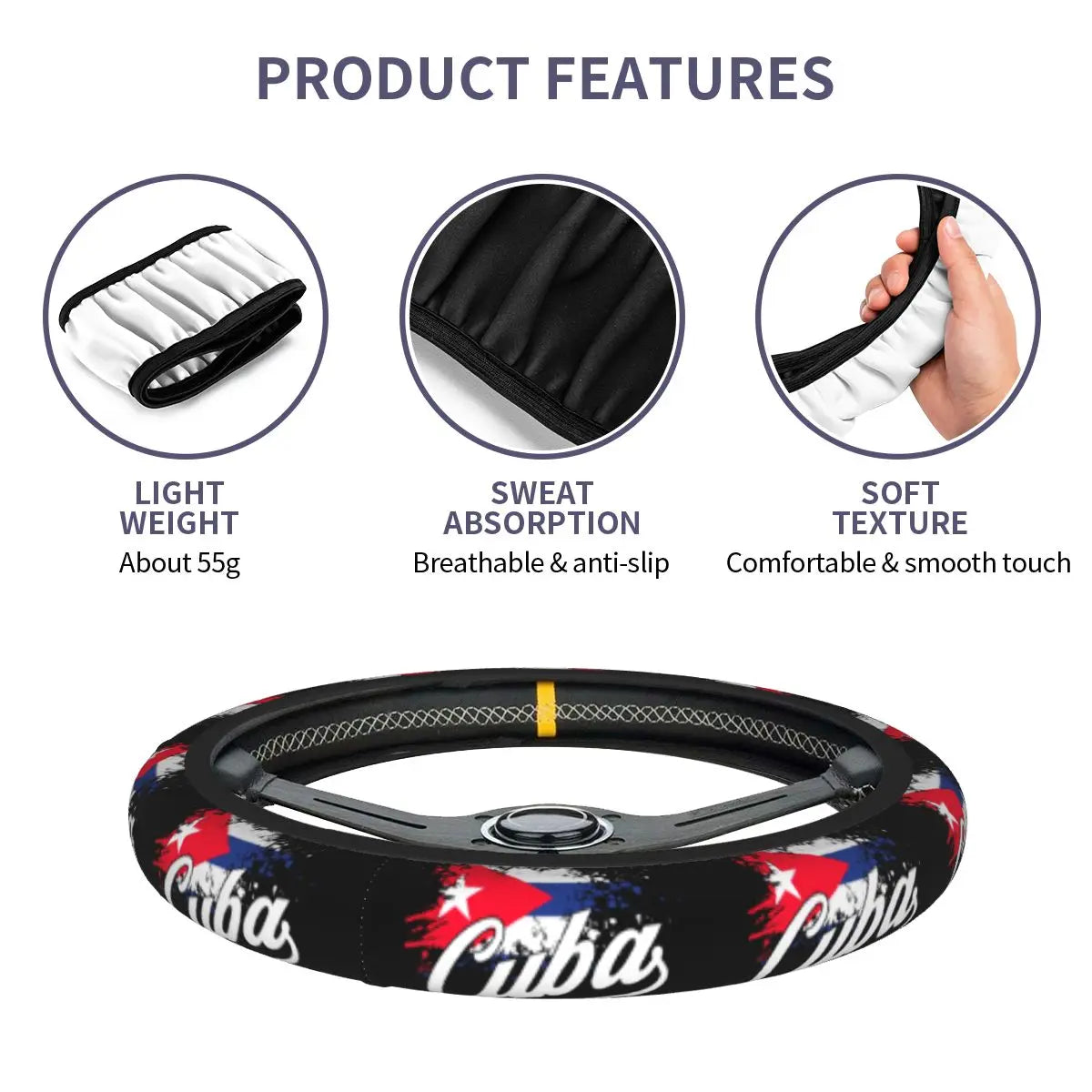 Cuba Flag Wheel Cover