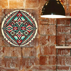 Southwest Native American Tribal Geometric Metal Sign