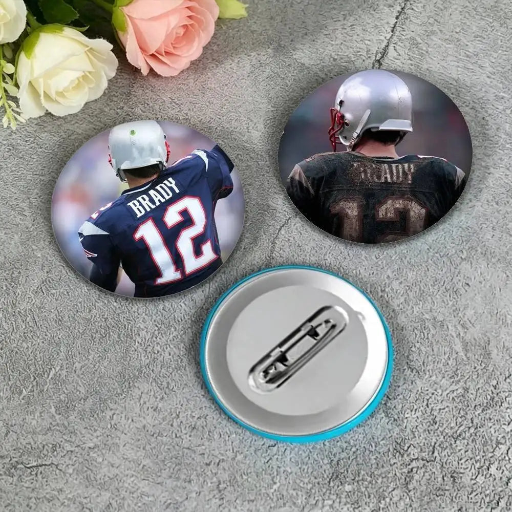 Football player Tom Brady Brooches Badges Pins