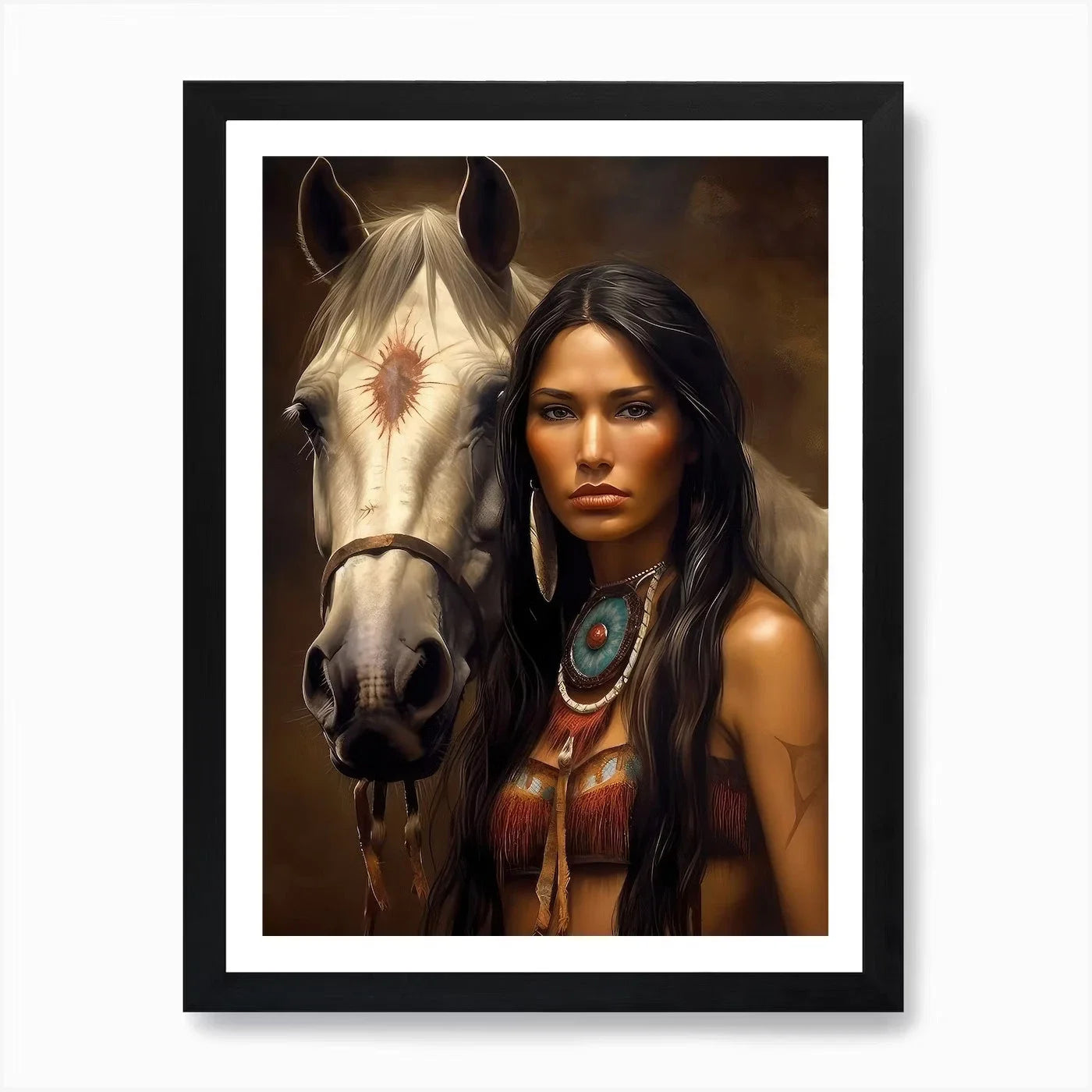 Muskogee Creek Native American Woman Canvas