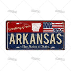 Greeting from USA States Landmark License Plate