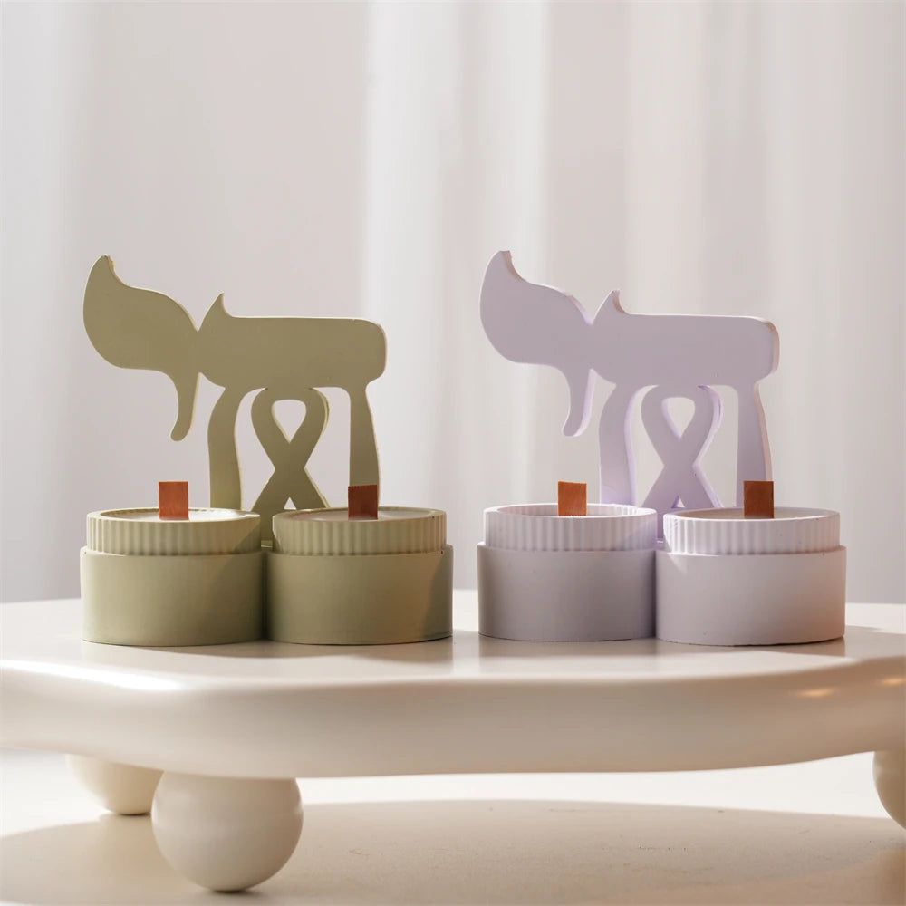 Candle Holder Mold Hanukkah Judaica Decor