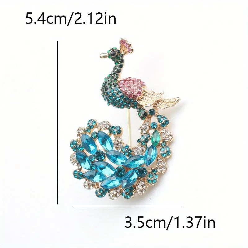 Luxury and fashionable peacock pin