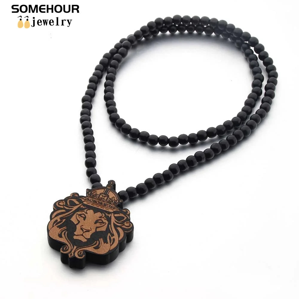 King Lion Africa Map Pendant Necklace