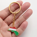 Colorful Kurdistan Map Flag Necklace Earring Keychain