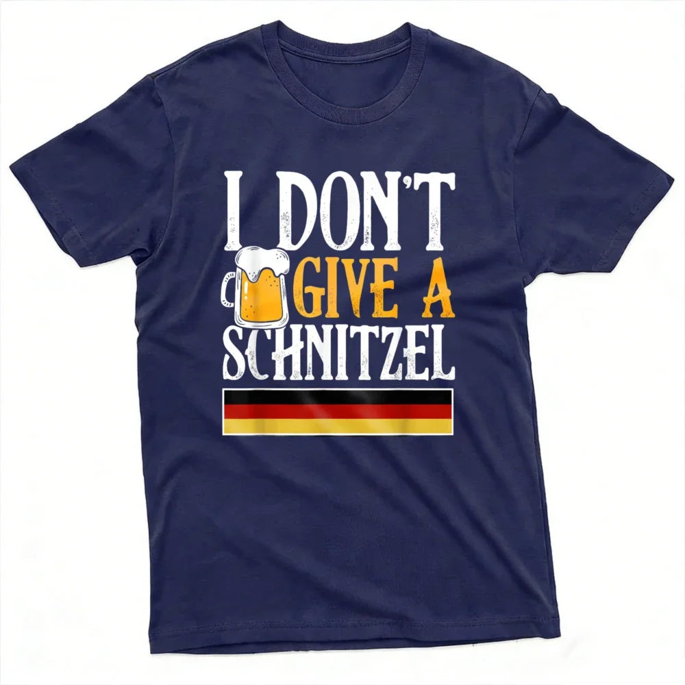 I Dont Give A Schnitzel Beer Germany Flag Men T-Shirt