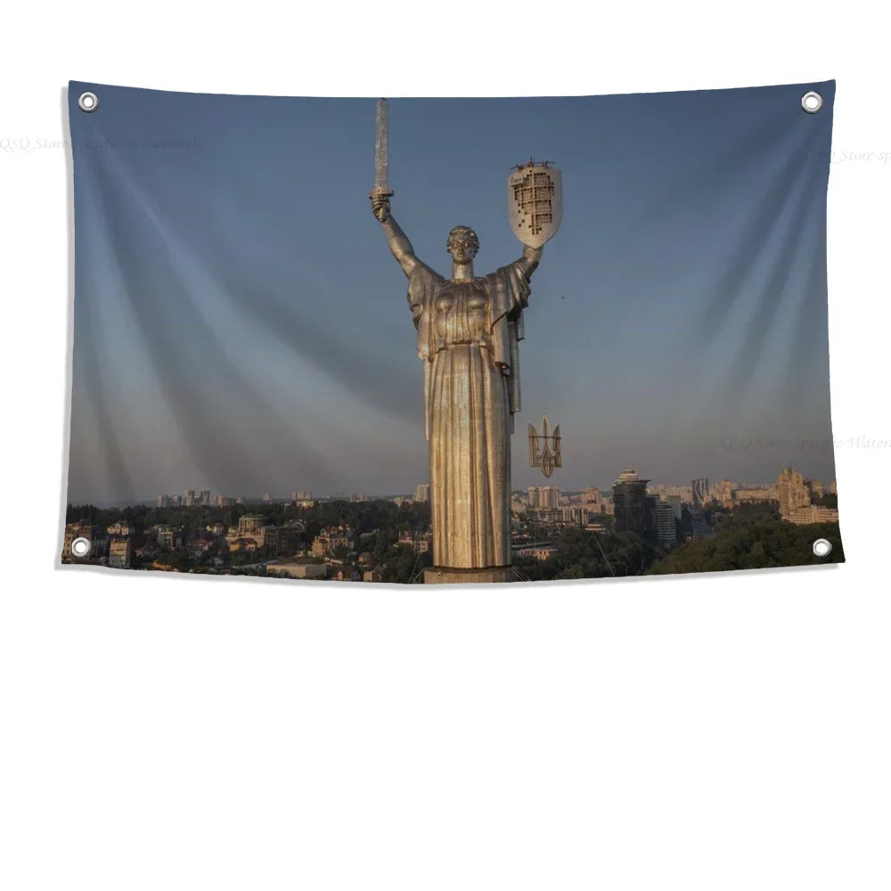 Ukraine Trident Flag Banners