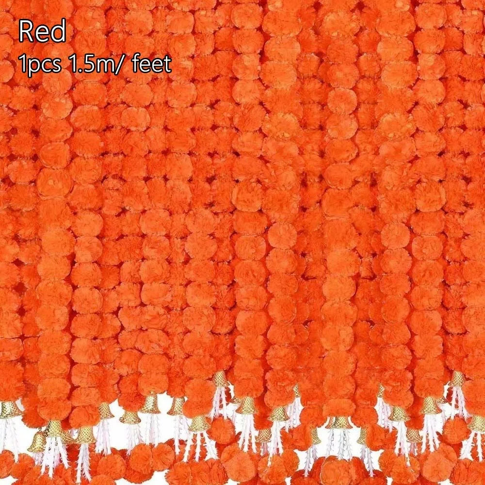 Artificial Marigold Flowers Day of The Dead, and Diwali Home Decor