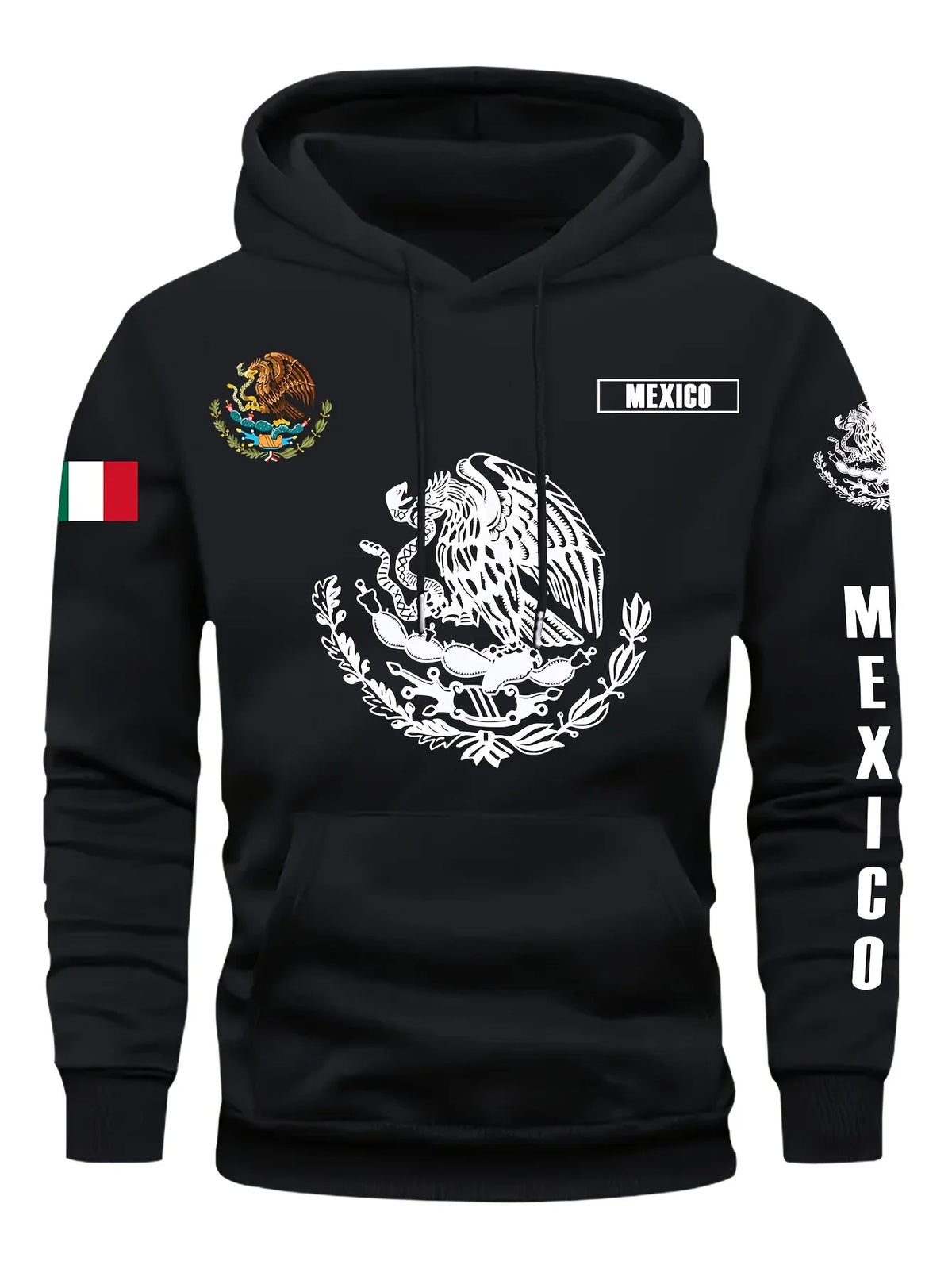 Hoodie Sweatshirt Mexican Flag Eagle – Warm Casual Top