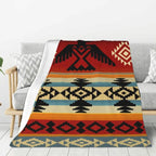 Native American Navajo Boho Aztec Pattern Blanket