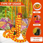 Artificial Marigold Flower Wreath for Diwali, and Mexican Day of The Dead Party Decoration
