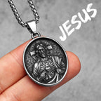 Jesus Heart Cross Necklaces Pendant Chain