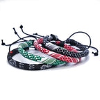 Multicolor Sizes Weave Kufiya Patterns Bracelets