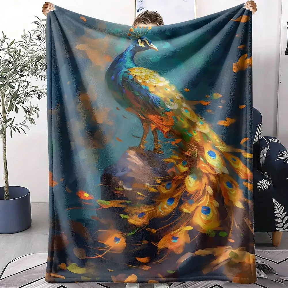Peacock Throw Blanket